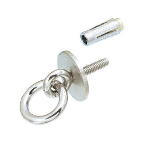 水本機械製作所 水本 ステンレス 丸カンボルトS型(アンカープラグ付) 捻子径M-6 (1個入り) (B2506 7028)