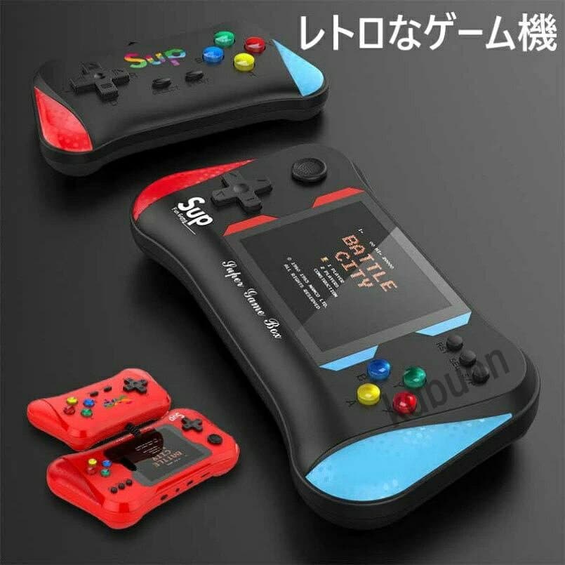 ゲーム機 携帯型FCノスタルジアSUPゲーム機 ゲーム機 35インチスクリーン 大画面 ポータブルゲーム機 本体 2人対戦可能 コントローラー付属 SUPゲーム機 35インチスクリーン 二人プレ500in1 充電式 AV端子 テレビに接続可