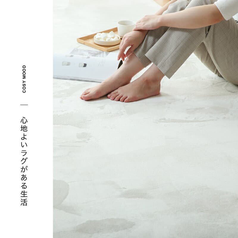オータムクーポン 9日1:59まで★洗える マイクロファイバー ラグ 抗菌 防臭 130×185 185×185 200×250 200×300 ラグマット カーペット 絨毯 長方形 四角 正方形 オールシーズン 北欧 シンプル マット 滑り止め 無地 ホットカーペット対応 冬 床暖房対応 グレー thumbnail 3