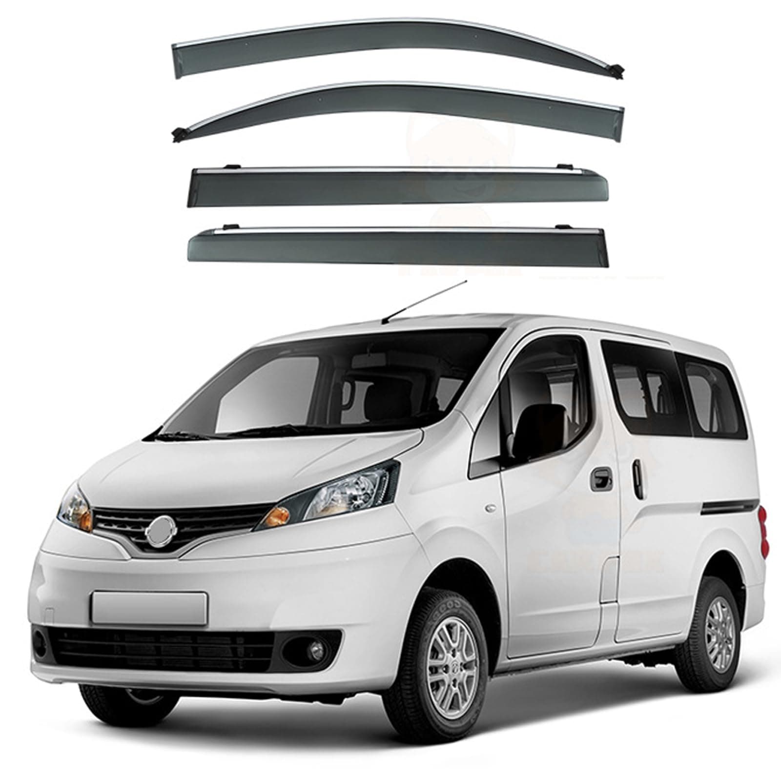 車用 サイドバイザー に適合 日産 NV200 2010- ドアバイザー バイザー 車種専用設計 カーレインシールドウィンドウバイザー 車日除け 雨 カー装飾【4枚】