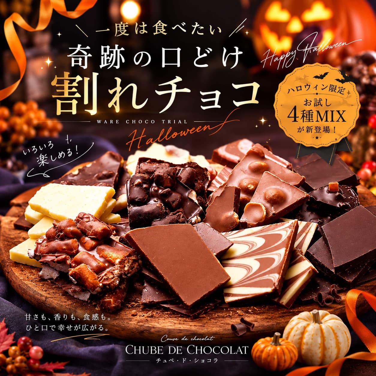 割れチョコ お試し 選べる25種 チョコレート　※10月下旬頃の発送　東京　自由が丘 チュべ・ド・ショコラ クーベルチュール　楽天スイーツランキング1位受賞！