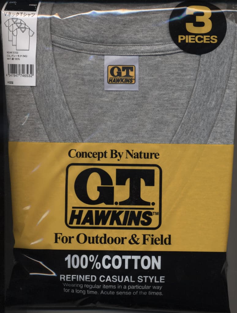 【グンゼ】【定番】GUNZEグンゼ 【G.T.HAWKINS　GTホーキンス】(1パック3枚入り×2セット）(V首Tシャツ　3枚組だからお得！ グンゼ　紳士肌着VネックTシャツ　HK15153 thumbnail 2