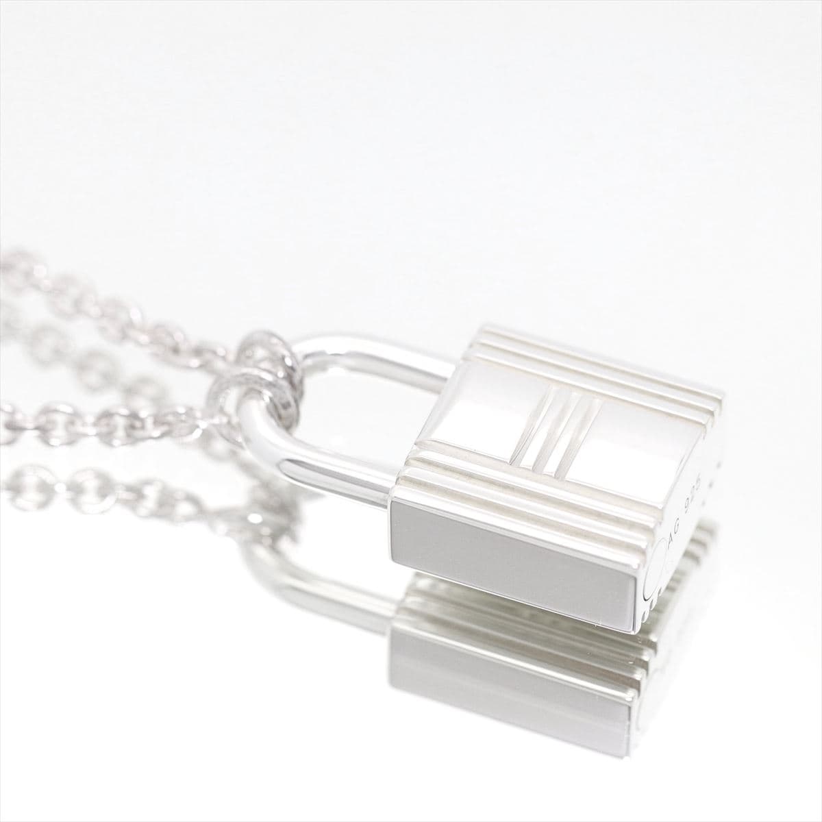 【ギフトランク】エルメス Hermes ネックレス カデナ ペンダント パドロック シルバー Ag925 レディース 女性 ジュエリー アクセサリー 誕生日 記念日 プレゼント ギフト【動画】【中古】 thumbnail 3