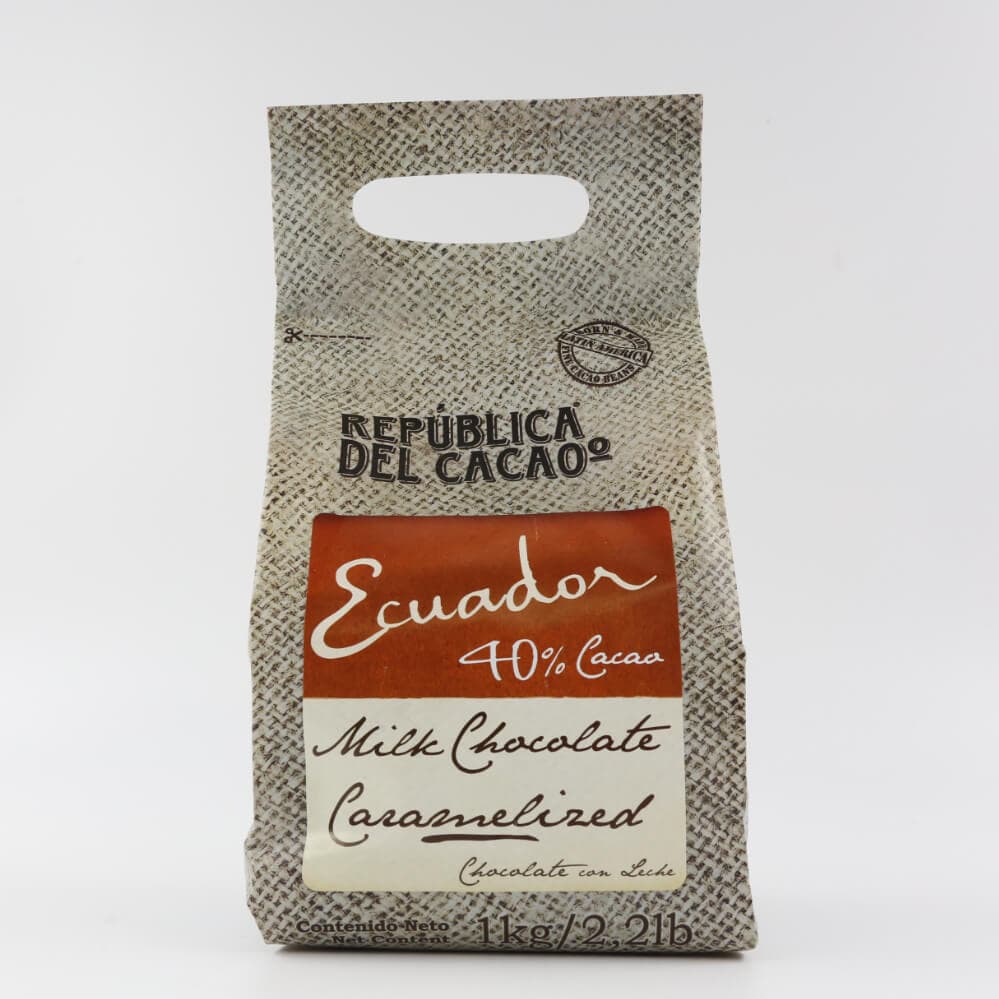 リパブリカ デル カカオ エクアドル・ミルク・チョコレート 40% キャラメライズ 1kg 製菓用 チョコ バレンタイン 手作り キット 業務用 (夏季冷蔵) 業務用
