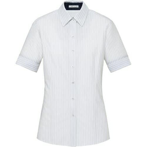 ボンマックス 半袖ブラウス　RB4554−2　グレイ　13号【取寄商品】