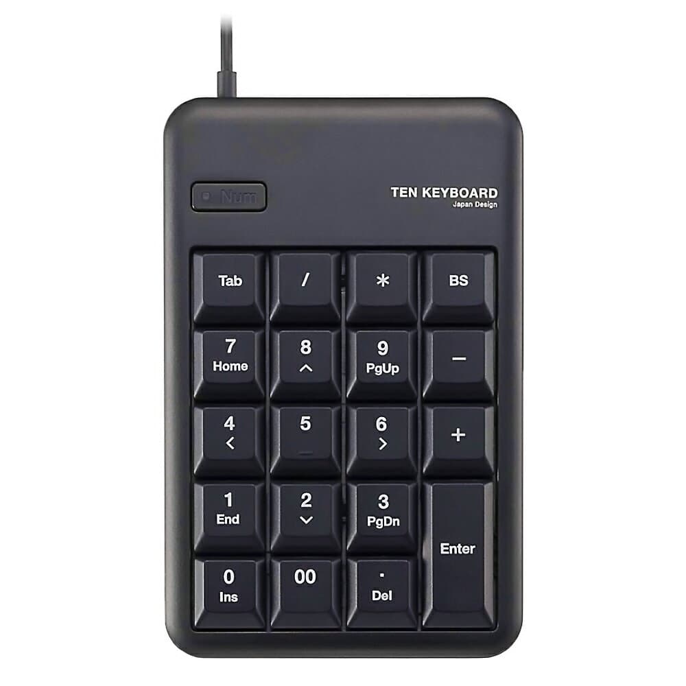 USBテンキーボード テンキーパッド Tabキー付 ELECOM エレコム TK-TCM011/RSシリーズ USB接続 メンブレン 1000万回の高耐久性 ブラック TK-TCM011BK/RS ◆メ