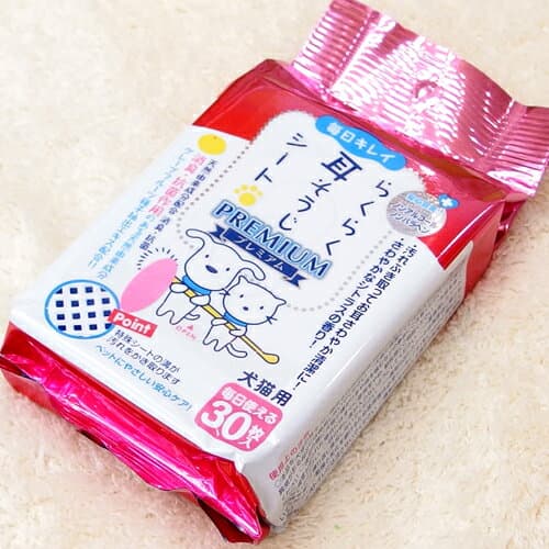 スーパーキャット　らくらく耳そうじシート　プレミアム　【全犬種・猫用】【犬用品】【猫用品】