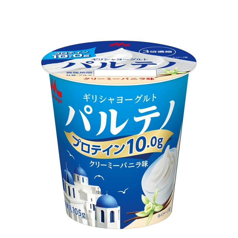 森永乳業 ギリシャヨーグルト パルテノ クリーミーバニラ味 105g 12個