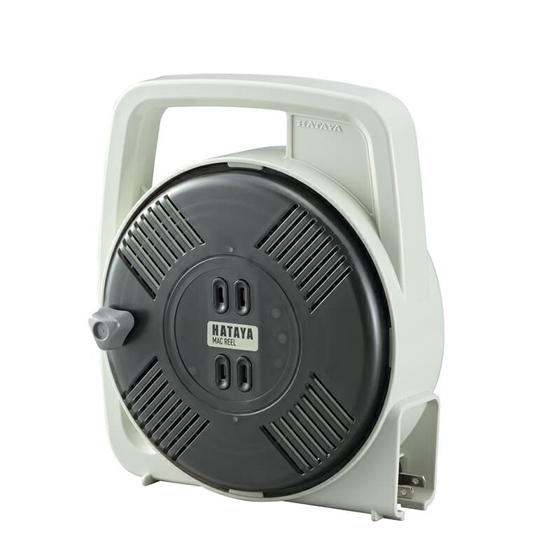 ハタヤリミテッド マックリール8m 手巻式 アイボリー MS-8-IV コードリール 屋内 電源延長 キャンプ バーベキュー BBQ コンパクト おしゃれ HATAYA