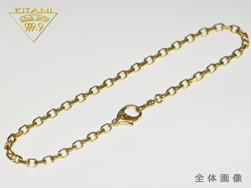 K18 ブレスレット ミニ・スパルタカス 幅2.5mm/全長18cm/重量 約4.2g　Ladys( マーヴェラスカット ) [保証書付] thumbnail 2