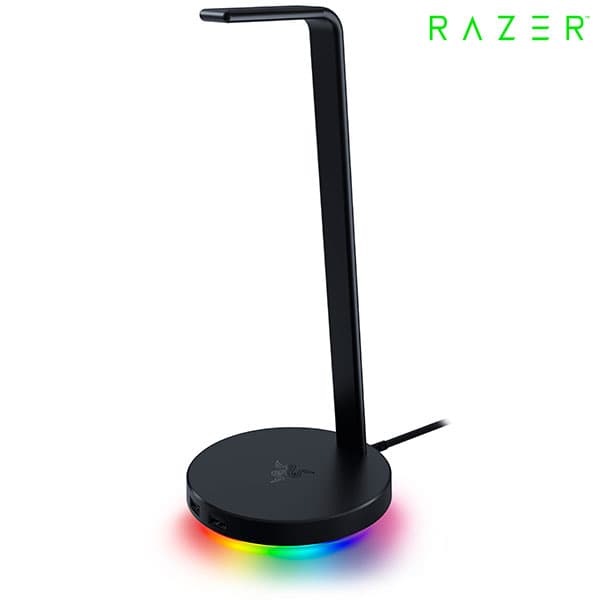 【国内正規品】 Razer Base Station V2 Chroma DAC内蔵 3.5mmポート / 2ポート USB 3.1 ハブ 搭載 ヘッドホンスタンド Black # RC21-01510100-R3M1 レーザー (ヘッドホンスタンド)