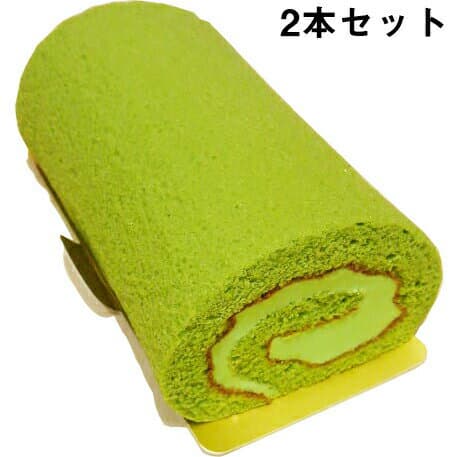【クール便(冷凍)・代引き不可】有限会社明植堂 デリカ洋菓子店 抹茶ロールケーキ 2本セット［箱入り］(要6-10日)(キャンセル不可)【単送】【商品の特性上北海道・沖縄へはお送りできません】