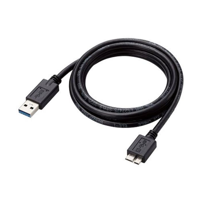 【代引不可】USBケーブル 1.5m USB3.0 A-microBケーブル USB3.0ケーブル 5Gbps 3重シールドケーブル ブラック エレコム USB3-AMB15BK/ID