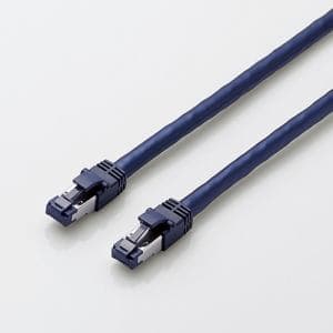 【納期約7〜10日】【お一人様1点まで】ELECOM エレコム LD-OCTT BM20 カテゴリー8対応LANケーブル(ツメ折れ防止) ブルーメタリック 2.0m