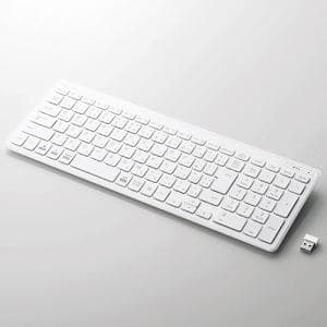 【納期約7〜10日】【お一人様1点まで】ELECOM エレコム TK-FDP099TWH 無線薄型コンパクトキーボード TKFDP099TWH