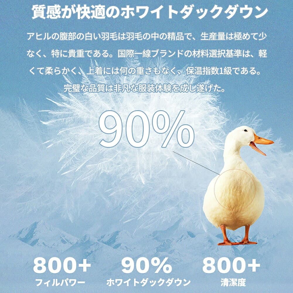 【直ぐ温まる！秋冬の支援】【楽天1位】 ダウンジャケット メンズ 極暖ダウン おしゃれ 長袖 厚く 40代 50代 60代 カジュアル ジャケット 防寒防風 軽量 ダウンコート 秋冬 90%ホワイトダックダウン 中綿 ダウン ファッション フード付き 男性 アウター おしゃれ thumbnail 3