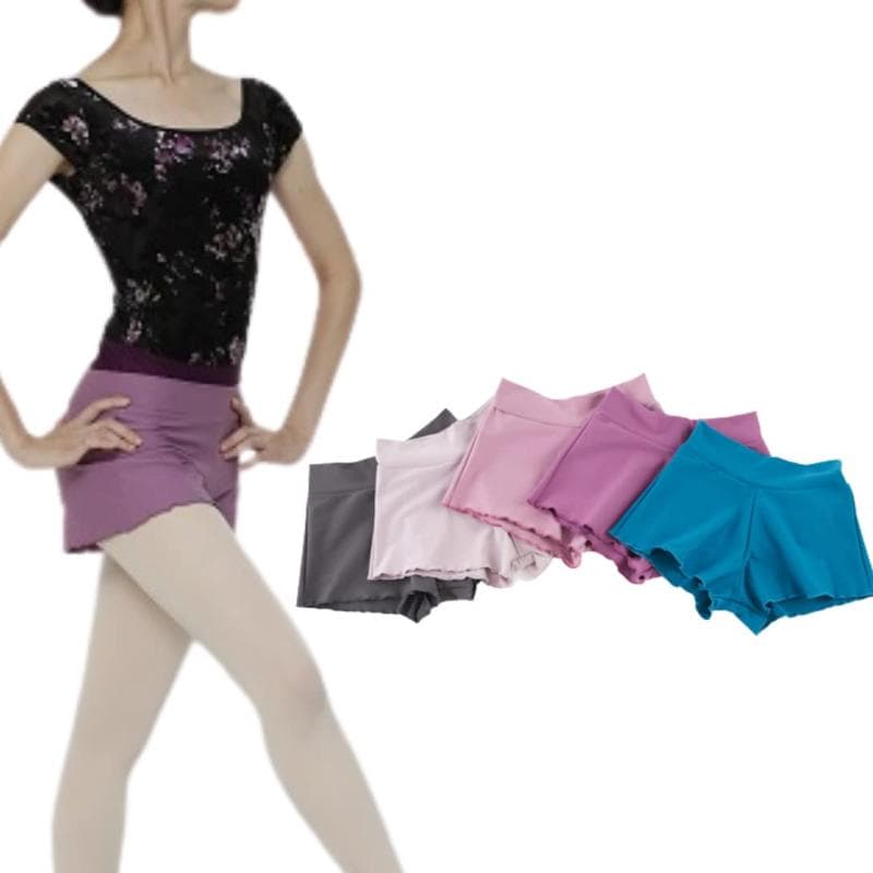 [バレエ専門店ミニヨン] バレエ 大人・ジュニア ショートパンツ 日本製 メロウ仕上げ くすみカラー