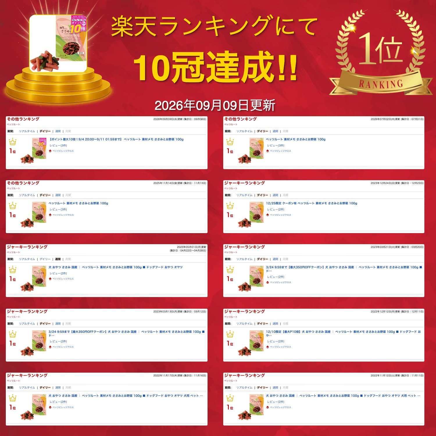 【ポイント最大10倍！10/4 20:00〜10/9 01:59まで】 ペッツルート 素材メモ ささみとお野菜 100g thumbnail 2