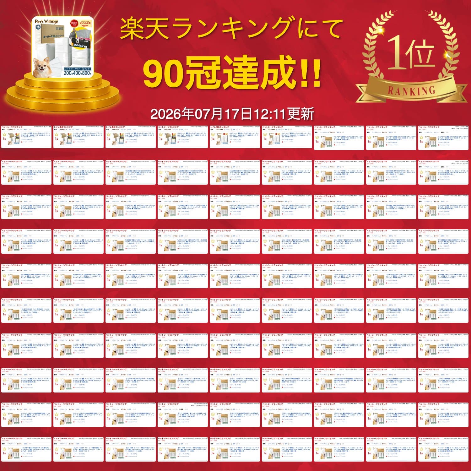 ペットシーツ 薄型 スーパースリムシーツ 1 ケース レギュラー 800枚 ワイド 400枚 スーパーワイド 200枚 ペットシート トイレシート トイレシーツ 犬 猫 まとめ買い オリジナル 送料無料 レビュー プレゼント thumbnail 2