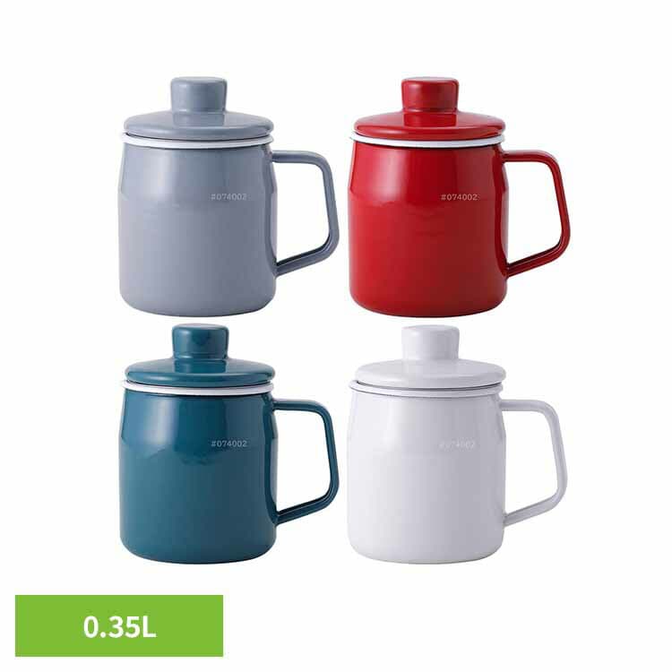 ホーローオイルポット 0.35L OP-0.35Lオイルポット 油ろ過器 油こし ホーロー 琺瑯 350ml コンパクト グレー レッド ブルー ホワイト かわいい フィルトミニ 富士ホーロー ライトグレー レッド スモークブルー ホワイト 【B】