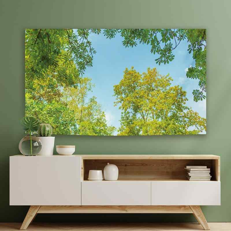 テレビカバー 掛け布 グリーン 風景美 吊り下げ式 PC パソコン 画面 家具 保護 防塵カバー 液晶 チャイナ ダストカバー