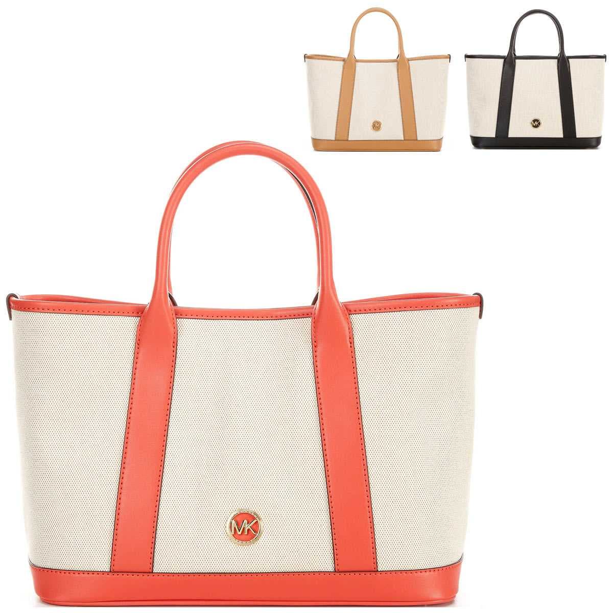 マイケルコース ショルダーバッグ ハンドバッグ レディース ブランド 斜めがけ トートバッグ キャンバス ホワイト Michael Kors