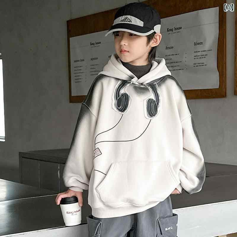 キッズ服 カジュアル パーカー 男の子 フリース スウェットシャツ 秋冬 2024 子供用 パーカー 冬 厚手 インナーウェアの トップス
