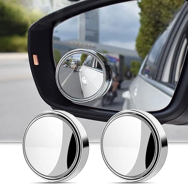 車用 ブラインドスポットミラー 360度角度調整可能 広視野 死角解消 後方確認 事故防止 取り付け簡単 補助ミラー (円形-2点セット) 送料無料