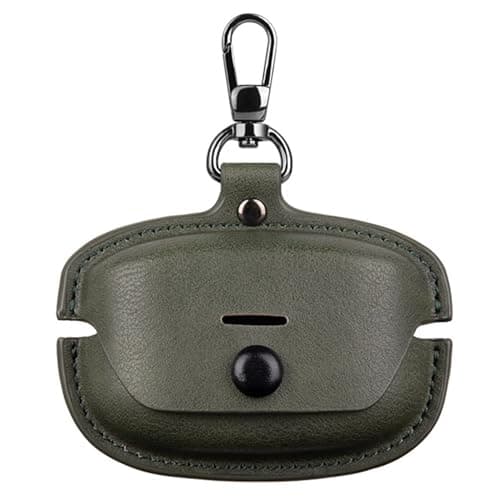 Sony WF-1000XM5 ケース 本革 ソニー WF-1000 XM5 イタリアンレザー カバー 落下防止 キズ防止 wf-1000xm5 シリコンケース 装着充電可能 全面保護 カラビナ付き グリーン