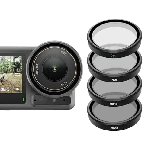 DJI Osmo Action 5 PRO 4 / 3 フィルターセット(CPL＋ND8＋ND16＋ND32) NDフィルター 減光フィルター CPLフィルター 偏光フィルター レンズ保護 AGC光学ガラス マルチコート表面 反射をなくす 均一な高屈折率 色の忠実性 暗いコーナーがない 撥水防汚 アルミ ...