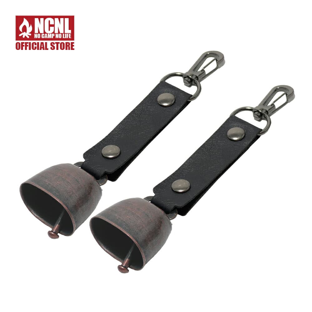 NCNL(NO CAMP NO LIFE) 熊よけ鈴 消音機能付き 大音量 熊鈴 熊よけベル 軽量 登山 熊対策 ハイキング トレッキング アウトドア 山歩き 山菜取り くまよけグッズ 防熊 ベアベル (ブラック 2個セット)