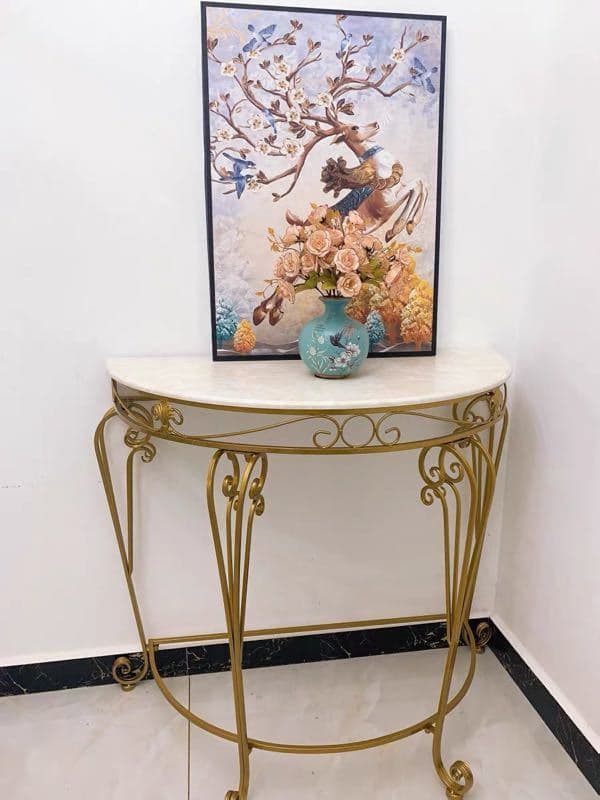 高級 サイドテーブル コンソールテーブル 玄関テーブル 花台 電話台 アンティーク調デザイン 70x35x80cm