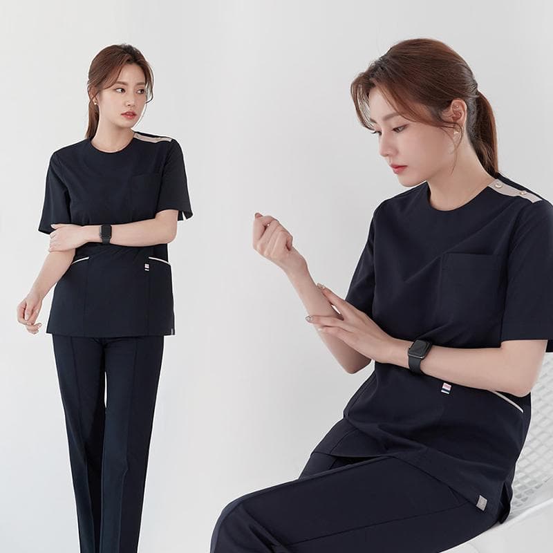 レディース ファッション 業務 ユニフォーム 制服 コスプレ衣装 韓国スタイル ナース 服 歯科 ペット 病院 半袖 四 伸縮 看護 夏