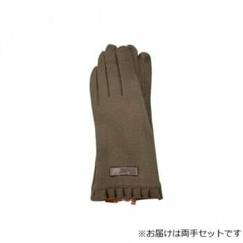 婦人用手袋 アクリルジャージ サテンリボン (スマホ対応) ライトベージュ(1) 002352524【送料無料】 メール便対応商品