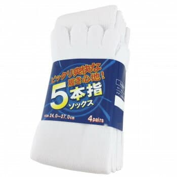 小野商事 エース サラシ 五本指ソックス 4足組 AG252【送料無料】