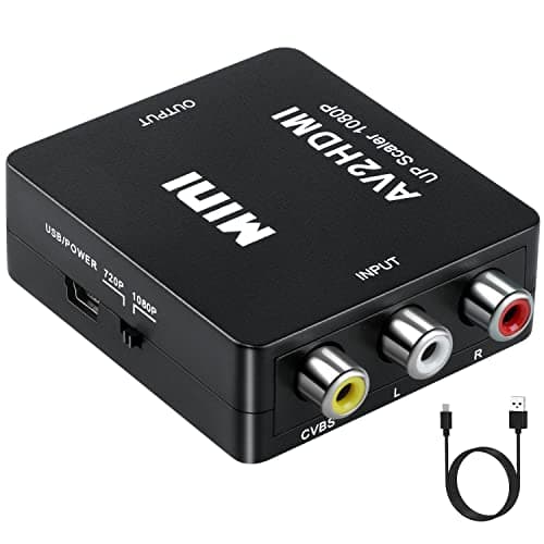 Aolirot RCA HDMI 変換 コンバーター AV to HDMI変換アダプター AV2HDMI USBケーブル付き 音声転送 1080