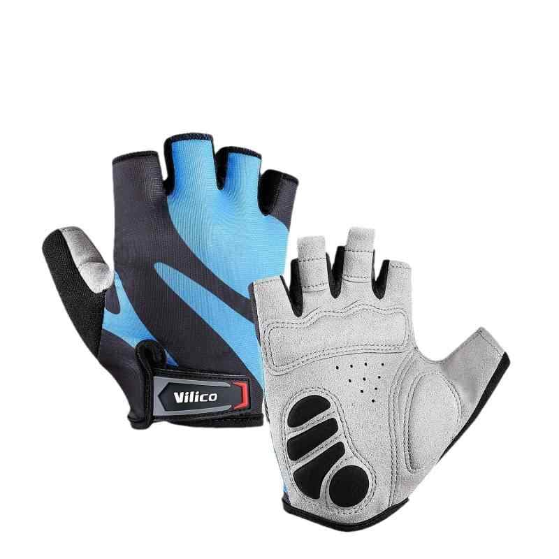 手袋 メンズ レディース 春夏 サイクルグローブ ハーィンガー 滑り止め付き 衝撃吸収 サイクリンググローブ 自転車用グローブ ニット ブルー ブラック