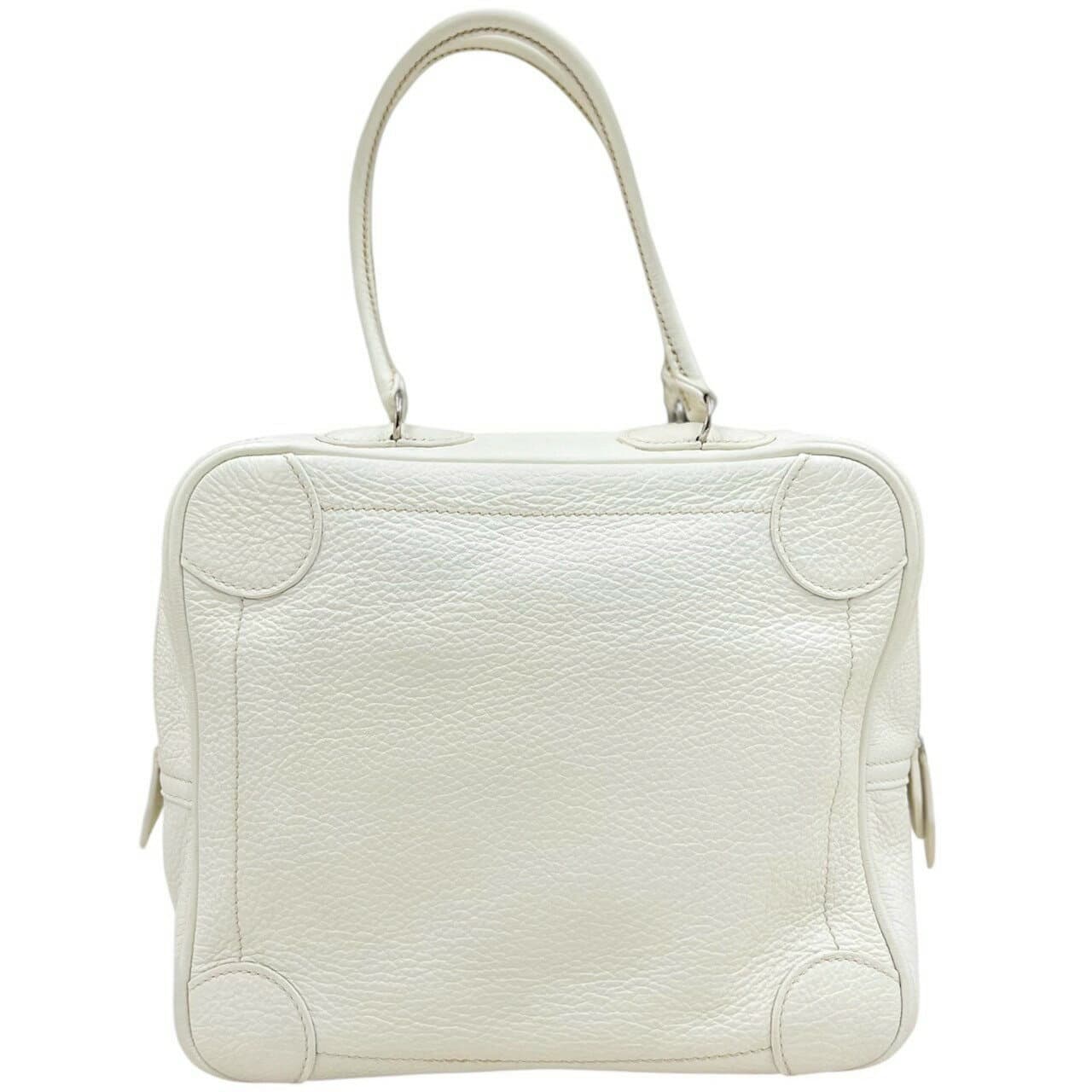 【中古】エルメス　オムニバスPM　トリヨンクレマンス　トートバッグ　白　シルバー金具　□I刻印/2005年　HERMES　《送料無料》