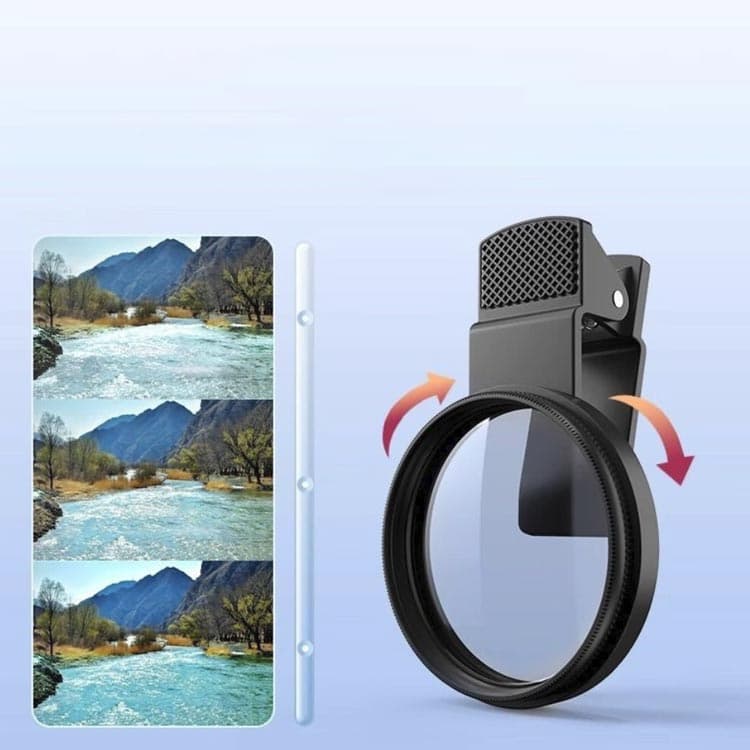 スマホ用レンズフィルターキット スマホフィルター 52mm スマホレンズクリップ+CPL+収納ケース スマホ カメラレンズ 素早く簡単に取り付け 回転調整 幅広い互換性 送料無料 iPhone 15 14 Pro Max 13 12 11 & Canon Nikon Sonyカメラ対応 thumbnail 2