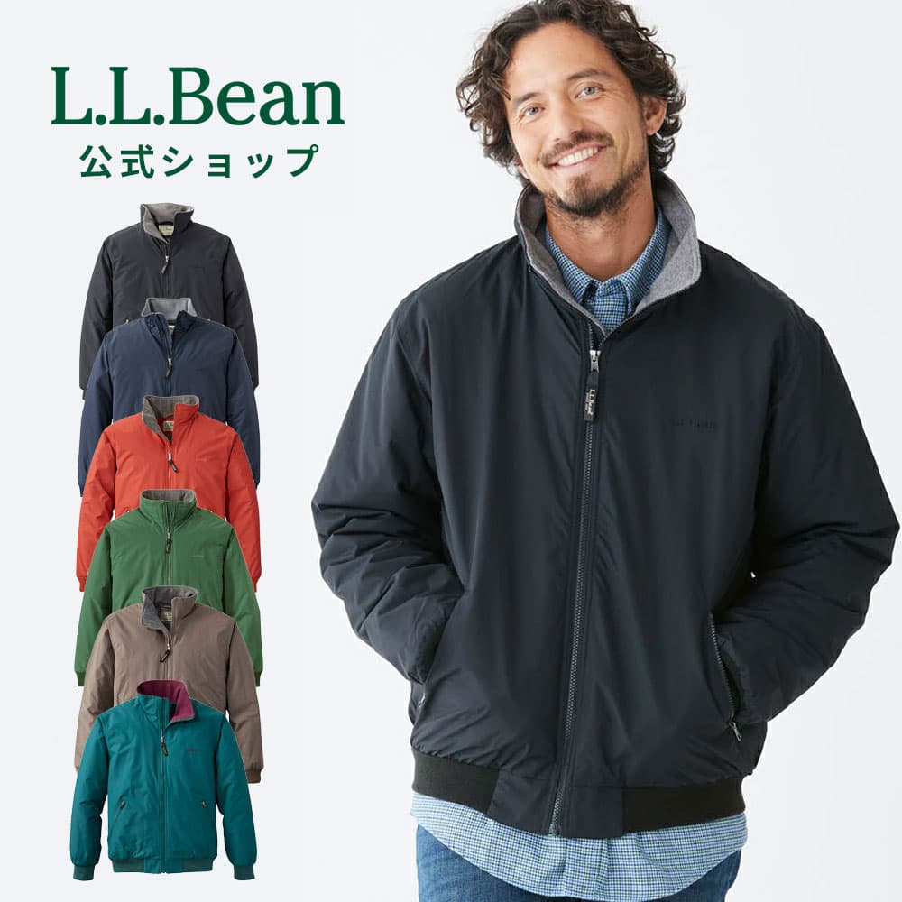 【公式】エルエルビーン ウォームアップ ジャケット フリースの裏地付き | アウター ユーティリティジャケット ジャンパー ブルゾン メンズ アウトドア ブランド フリース 裏地付き メンズアウター L.L.Bean LLBean llビーン llbeen