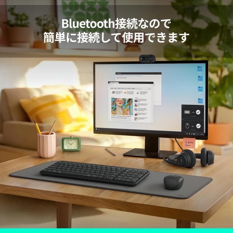 【SALE】ロジクール ワイヤレスコンボ MK250 Bluetooth ワイヤレスマウス キーボード セット テンキー コンパクト 日本語配列 耐水 無線 Windows Mac Chrome グラファイト MK250GRda 国内正規品 1年間無償保証 thumbnail 2
