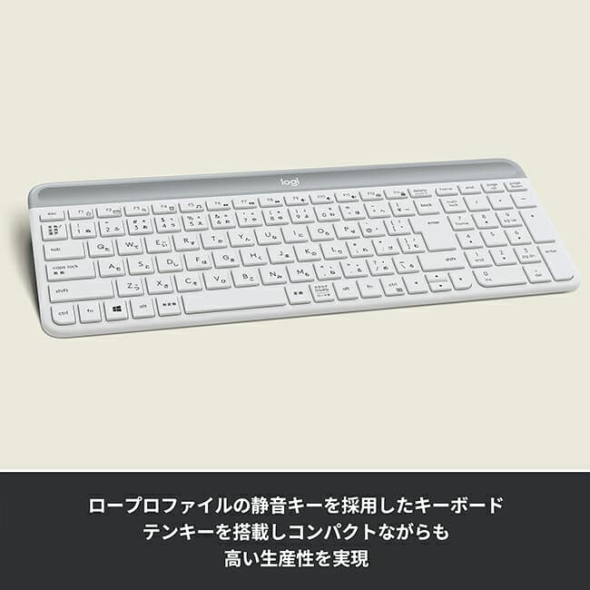 ロジクール スリムコンボ MK470 静音 ワイヤレスマウス キーボード セット 超薄型 USB接続 テンキー 無線 Windows Chrome Surface MK470GR MK470OW MK470RO 国内正規品 2年間無償保証 thumbnail 3