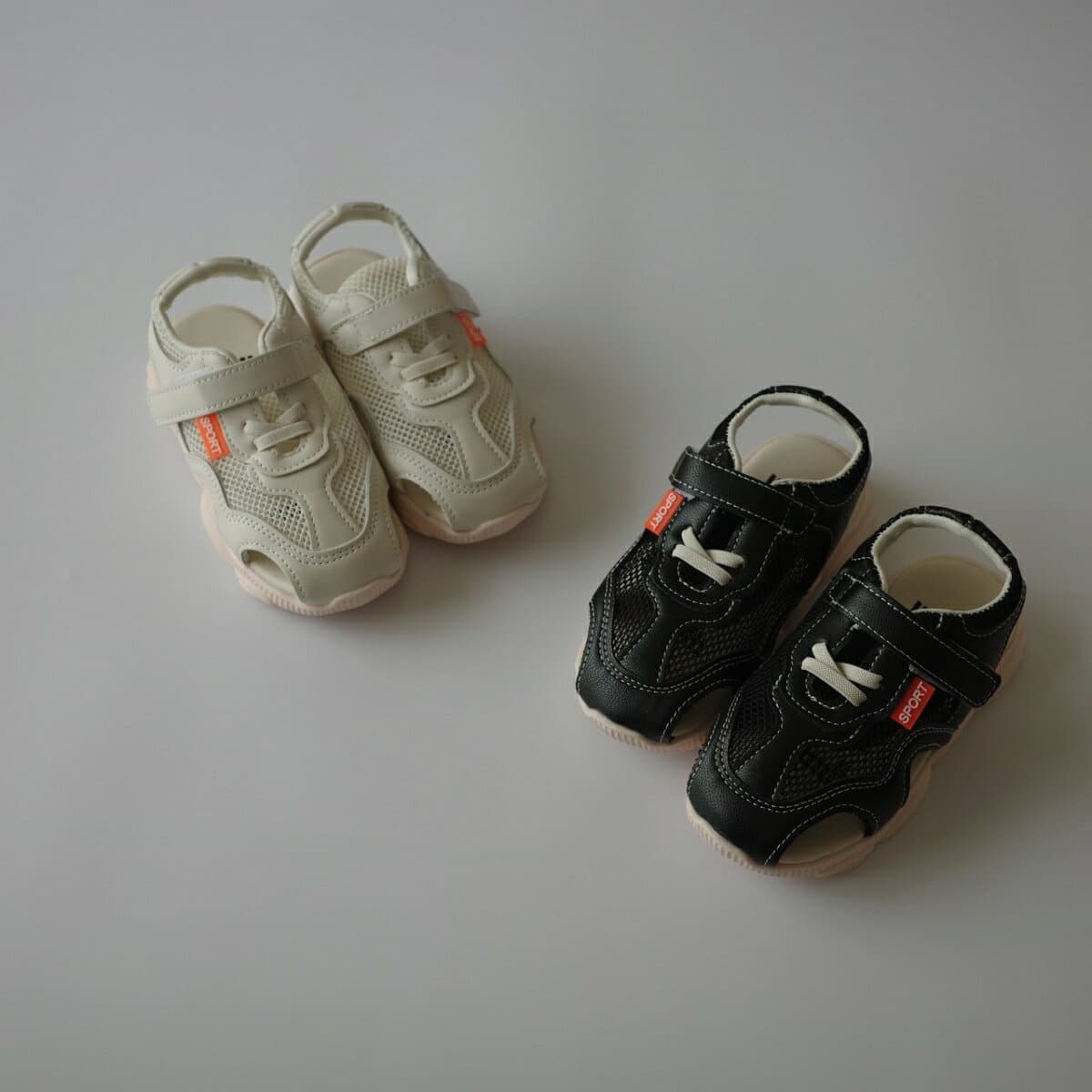 ベビー キッズ 靴 mesh sneaker sandals メッシュ スニーカー サンダル おしゃれ かわいい 女の子 男の子 13~19cm 子供 こども シンプル お出かけ イベント フォーマル 韓国 風 海外 輸入 子供服 春 夏 送料無料 thumbnail 2