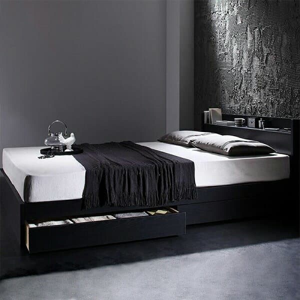 ベッド ダブルベッド ダブル ベット シングルベッド セミダブルベッド ダブルベッド ベッドフレーム マットレス付き 収納付き 収納 収納ベッド 白 黒 ホワイト ブラック 宮付 おしゃれ マットレス付 ダブル 組立設置付