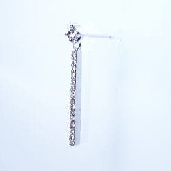 K18YG/PG/WG pt900 【0.32ct】エタニティ　ダイヤモンド ロングピアス スウィングピアス 揺れるダイヤモンド [SIクラス]透明感溢れるダイヤモンド バーピアス 棒ピアス 母の日 ギフト 記念日【送料無料】 thumbnail 2