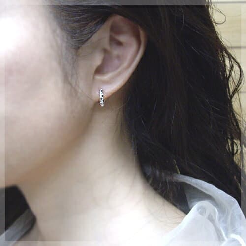 K18YG/PG/WG pt900【0.2ct】エタニティダイヤモンド フープピアス 中折れ［SIクラス］透明感溢れるダイヤモンドハートアンドキューピットプチ エタニティ ハーフエタニティ 母の日 ギフト シンプル【送料無料】 thumbnail 3