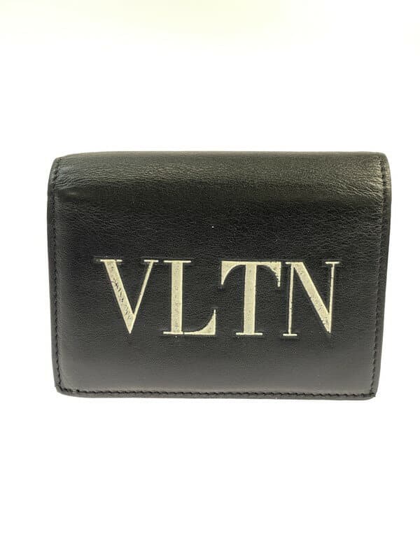 【中古品】【メンズ/レディース】 Valentino Garavani ヴァレンティノ・ガラヴァーニ VLTN ロゴ ニつ折り財布 財布 181-251112-jt-03-min カラー：ブラック 万代Net店