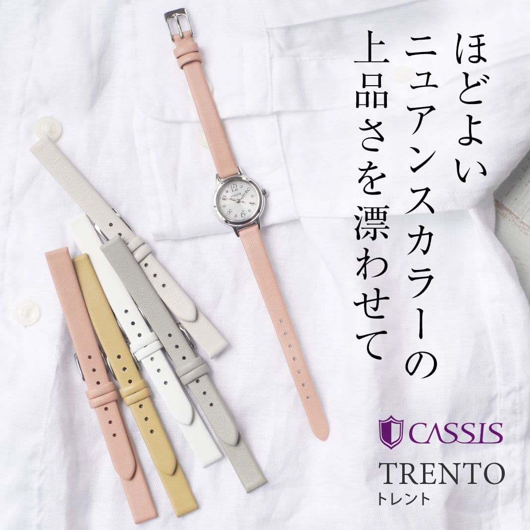 腕時計 ベルト12mm 時計 ベルト 10mm レザーカーフ 牛革 本革 TRENTO トレント CASSIS カシス 革ベルト 時計 腕時計 交換ベルト 時計ベルト 7mm 8mm 9mm 11mm ベルト レディース バンド 時計バンドD1005H19 thumbnail 2