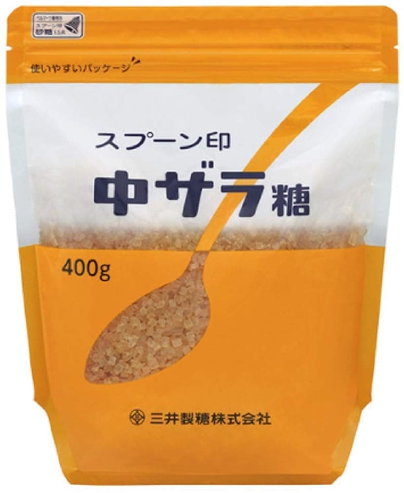 スプーン　中ザラ糖　400g　チャック付き