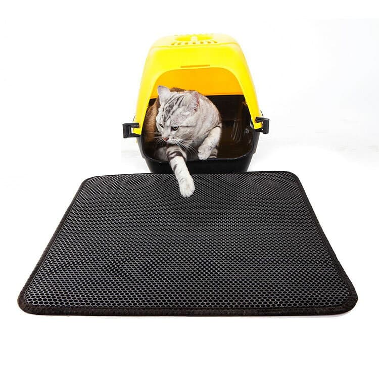 送料無料 砂取りマット 猫 トイレマット 猫用 猫砂キャッチャー 犬 猫砂マット トイレマット 猫砂飛散防止 猫砂取りマット 猫トイレ用品 ペット 二重構造 滑り止めマット 清潔簡単 猫のトイレ用品 飛び散り防止マット 底部防水 室内をキレイに保持 楽天海外通販 thumbnail 3